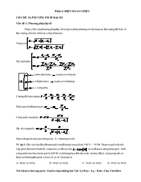 Chủ đề 10 Phương pháp đại số